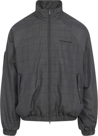 Balenciaga Jas met rits en ruitmotief - Heren - Zomerjassen - Zwart - M - Katoen - Jassen