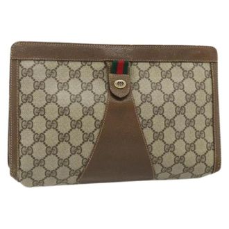 Gucci Pre-owned Clutches, female, Beige, Size: ONE SIZE Pre-owned Vintage Clutch Bag