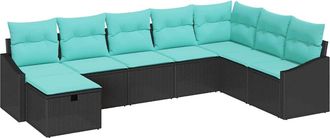 vidaXL Conjunto De Sof&aacute; De Jard&iacute;n 8 Uds. Rat&aacute;n Sint&eacute;tico Vidaxl