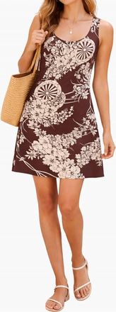 Alix of Bohemia Addie Auburn Spoke Silk Dress In Dark Brown