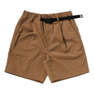 A Bathing Ape Belt 1 Pleat Elasticated Relaxed Fit Shorts Brown 0ZXSPM318531QBGX