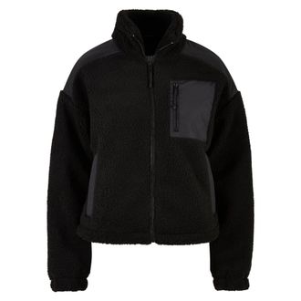 Urban Classics Dames/Dames Sherpa Fleece Jas (Zwart)