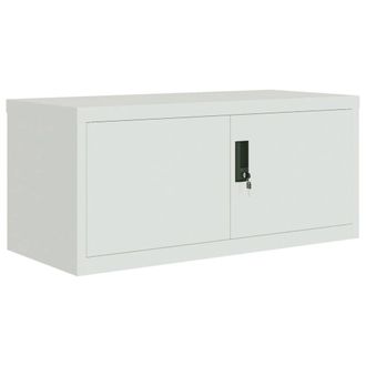 Berkfield Home Durable File Cabinet Light Grey 90x40x240 cm Steel | Size: 90 x 40 x 240 cm