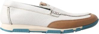 Dolce & Gabbana Leren Loafers Slip On - Heren - Loafers - Wit - 39 1/2 EU - Leer - Schoenen