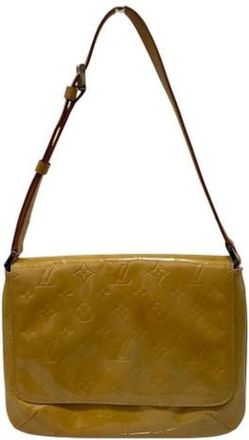 Louis Vuitton Pre-owned Monogram Vernis Shoulder Bag - Dames - Vintage Schoudertas - Geel - ONE Size - Leer - Vintage