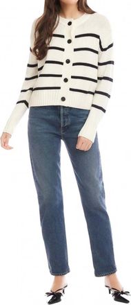 Fifteen Twenty Luca Cardigan Sweater In Stripe