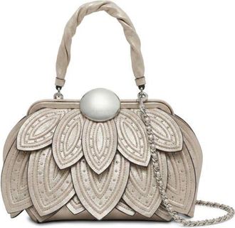 Aim&eacute;e Petal Top Handle Bag in Metallic Sand at Nordstrom