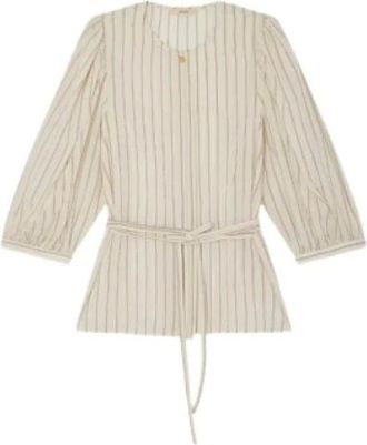 Sessun Mujer, Blusas y Camisas, Beige, Talla: L