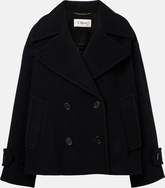 Chlo&eacute; Chlo&eacute; Double-breasted wool-blend peacoat