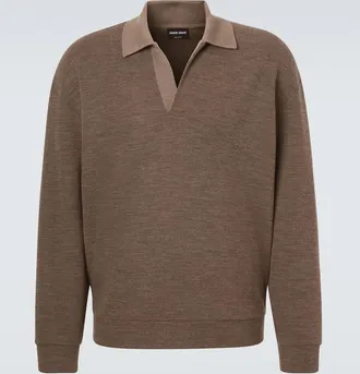 Giorgio Armani Virgin wool polo sweater