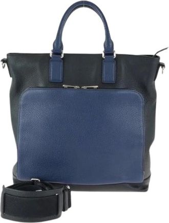 Gucci Pre-owned Tote Bags, male, Blue, Size: ONE SIZE Pre-owned Cosmopolis Leather 2way Bag