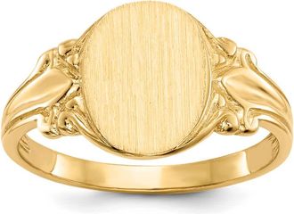 Diamond2Deal 14k Yellow Gold Open Back Signet Ring