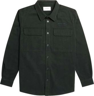 Woodbird Overhemden, Heren, Groen, M, Donkergroen werkoverhemd