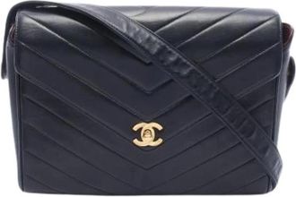 Chanel Pre-owned Vintage Schoudertas - Dames - Vintage Schoudertas - Zwart - ONE Size - Leer - Vintage