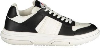 Tommy Hilfiger Leather Sneaker - Dames - Sneakers - Zwart - 38 EU - Leer - Schoenen