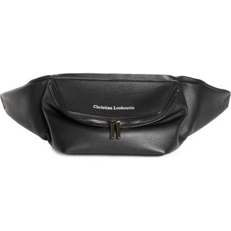 Christian Louboutin Stoic Calfkskin Leather Belt Bag in Black at Nordstrom