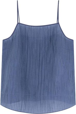Joseph Rechthoekige Hals Mouwloze Top - Dames - Tops zonder mouwen - Blauw - XS - Tops