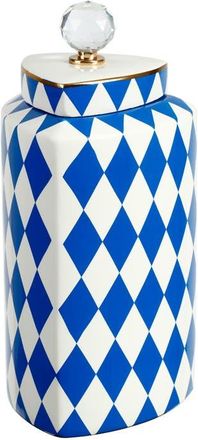 Mark Roberts Harlequin Jar with Lid, Large in Royal Blue at Nordstrom