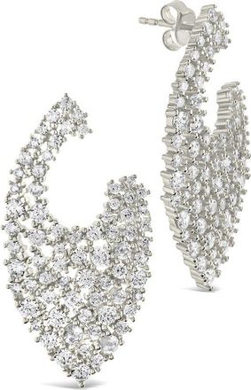 Sterling Forever Cz Priscilla Statement Stud Earrings