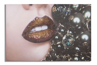 OEM L&aacute;mina Sobre Lienzo Beautiful Lips Cm 80x3,8x120