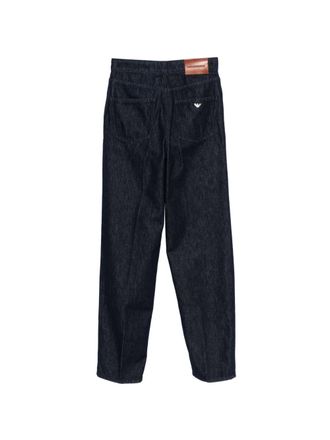 Emporio Armani Pleated Front Denim Jeans - Navy