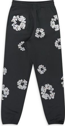 Denim Tears Vintage Black Rhinestone Cotton Wreath Sweatpants