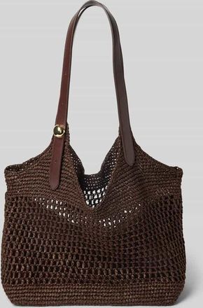 Mango Tote Bag mit langen Tragegriffen Modell CROACIA in Dunkelbraun, Gr&ouml;&szlig;e 1