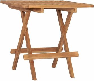 vidaXL Vidaxl - Mesa plegable de jardín madera maciza de teca 50x50x50 cm