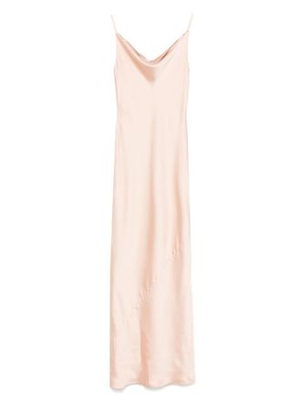 Norma Kamali Beige Maria Slip Gown Dress