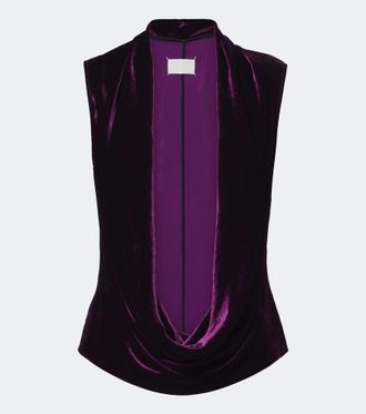 Maison Margiela Top de terciopelo