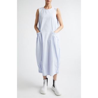Melitta Baumeister Cotton Blend Side Pocket Dress in Soft Blue at Nordstrom, Size Medium