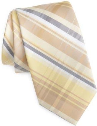 Calvin Klein Landon Plaid Tie in Yellow at Nordstrom Rack