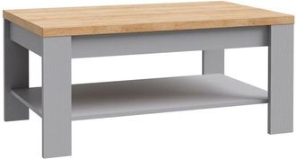 Home Heavenly Mesa Centro Odin, Mesita Auxiliar De Sal&oacute;n 100x60x45,7 Cm. Color: Roble Riviera - Gris - Home Heavenly