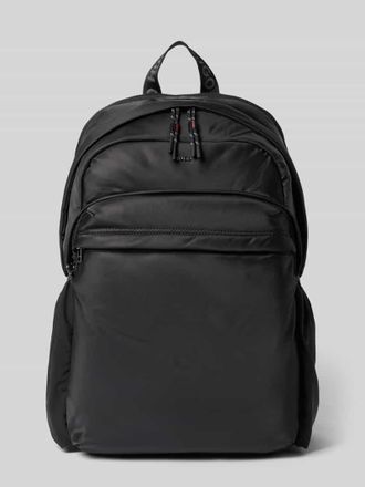 HUGO BOSS Rucksack mit Label-Applikation aus Metall Modell AYDEN_NEW_BACKPACK in BLACK, Gr&ouml;&szlig;e 1