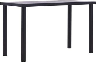 vidaXL Dining Table Black and Concrete Grey 120x60x75 cm MDF vidaXL