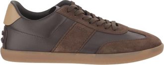 Tod's Leather Trainers - male - Tods - Sneakers - Brown - 7 1/2 UK - Shoes
