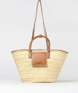 Jacquemus Borsa a spalla Le Panier Soli in rafia e pelle Jacquemus