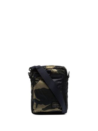 Porter-Yoshida & Co. Borsa a spalla Vertical camouflage - Verde