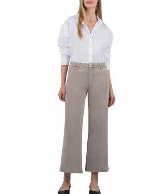 Kut from the Kloth Meg High Rise Wide Leg Jeans In Coffee Cream