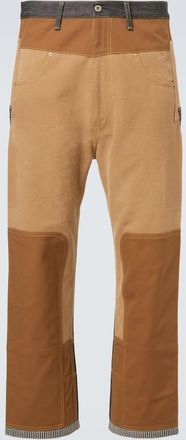 Junya Watanabe Jeans regular con suede patchwork