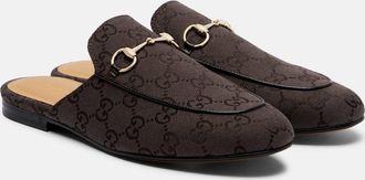 Gucci Princetown Horsebit GG Canvas mules