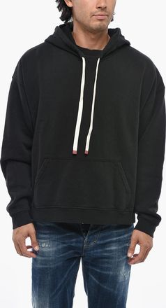 Dsquared2 Felpa Hoodie in Cotone Felpato con Maxi Tasca a Toppa Dsquared2