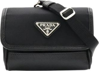Prada Pre-owned Nylon 2way Mini Shoulder Bag - Dames - Vintage Schoudertas - Zwart - ONE Size - Nylon - Vintage