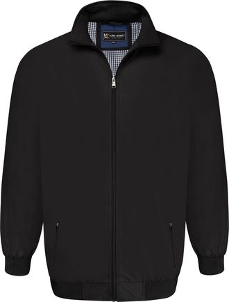 KAM Harrington Jacket Collar Premium Zip Up Long Sleeve Mens 2XL-8XL KBS 445 (UK, Alpha, 5XL, Plus, Regular, Black)