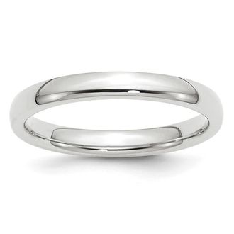 Diamond2Deal Platinum 3mm Comfort-Fit Wedding Band Ring