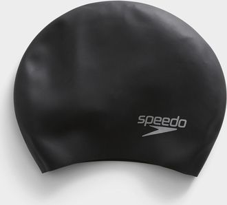 Speedo Womens Solid silicone swim cap For long hair
