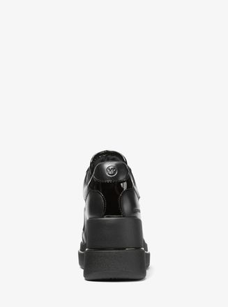 Michael Kors Emmy Leather and Mesh Wedge Trainer