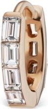 Maria Tash Invisible Set Baguette Diamond Eternity Hoop Earring in Rose Gold at Nordstrom, Size 6.5 Mm