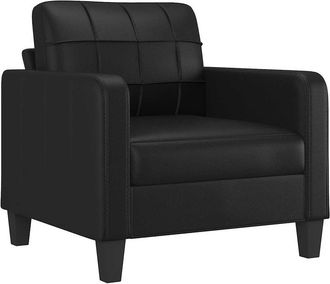 vidaXL Sill&oacute;n Cuero Sint&eacute;tico Negro 60 Cm Vidaxl