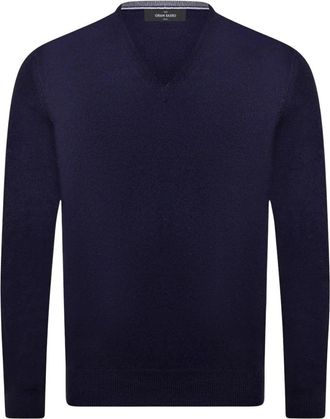 Gran Sasso Truien & Vesten, Heren, Blauw, XL, Wol, Pullover M/L 55115